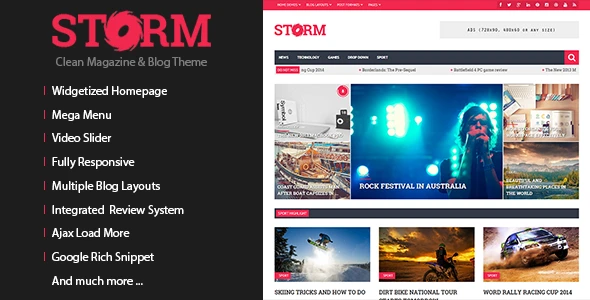 Storm – Magazine and Blog WordPress Theme